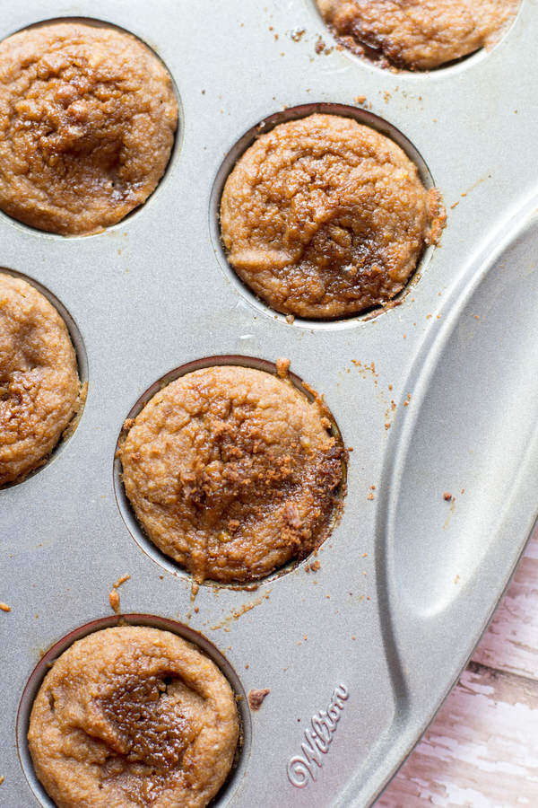 image of healthy cinnamon apple muffins by intentionally eat with cindy newland in a muffin tin