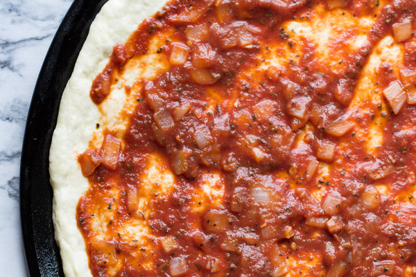 image of rich and robust homemade pizza sauce by Intentionally Eat with Cindy Newland and how to freeze pizza sauce or use this pizza sauce as dip for bread its a quick and easy pizza sauce