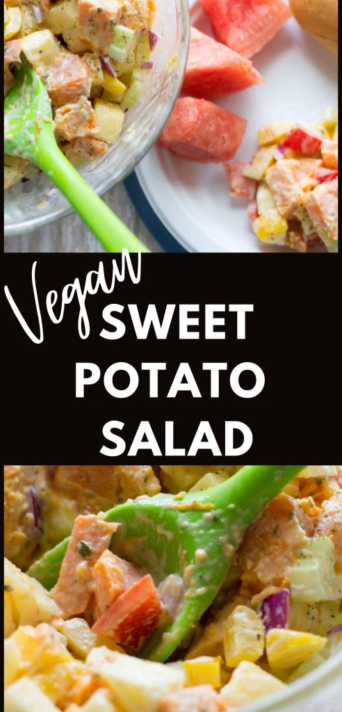 sweet potato salad recipe pin for pinterest 