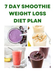 female 7 day smoothie weight loss diet plan pin