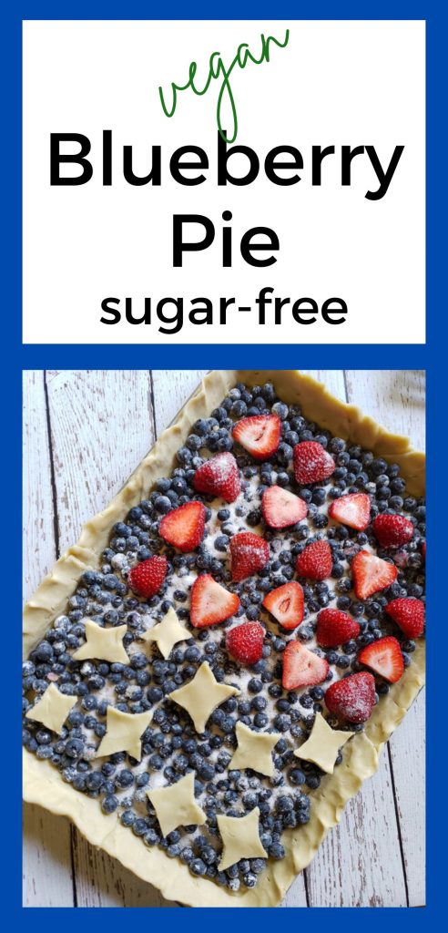 sugar free blueberry pie recipe pin for pinterest