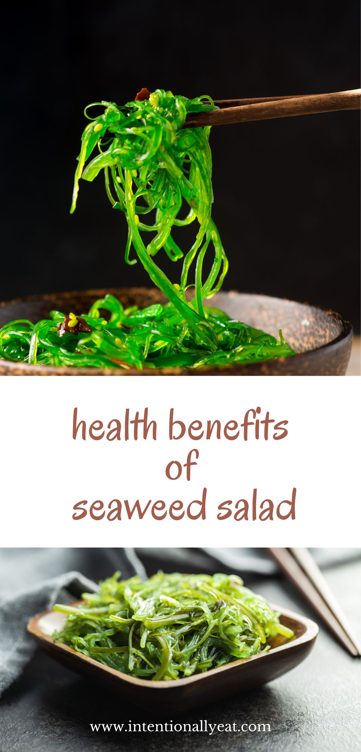 health benefits of seaweed salad pin for pinterest