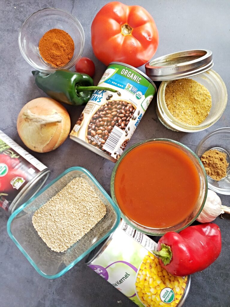 Ingredients for crockpot mexican casserole