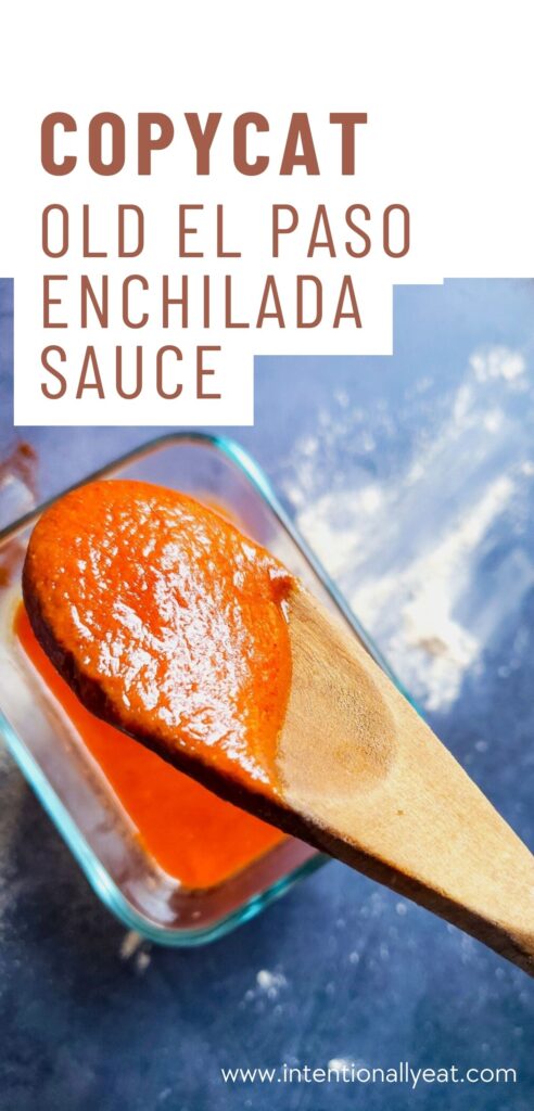 enchilada sauce pin for pinterest