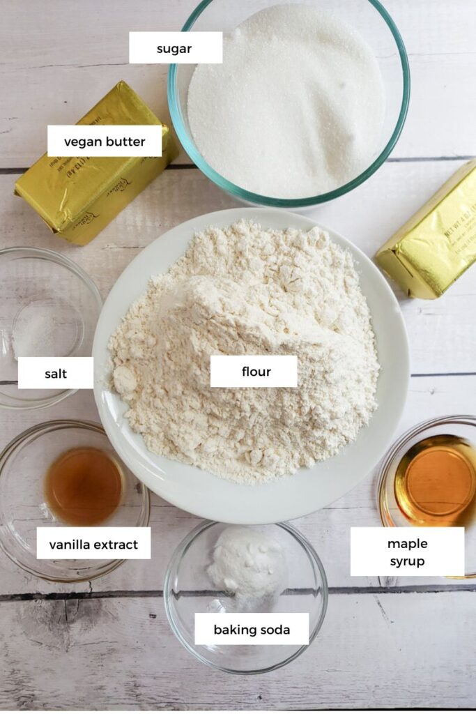 ingredients for simple vegan cookies