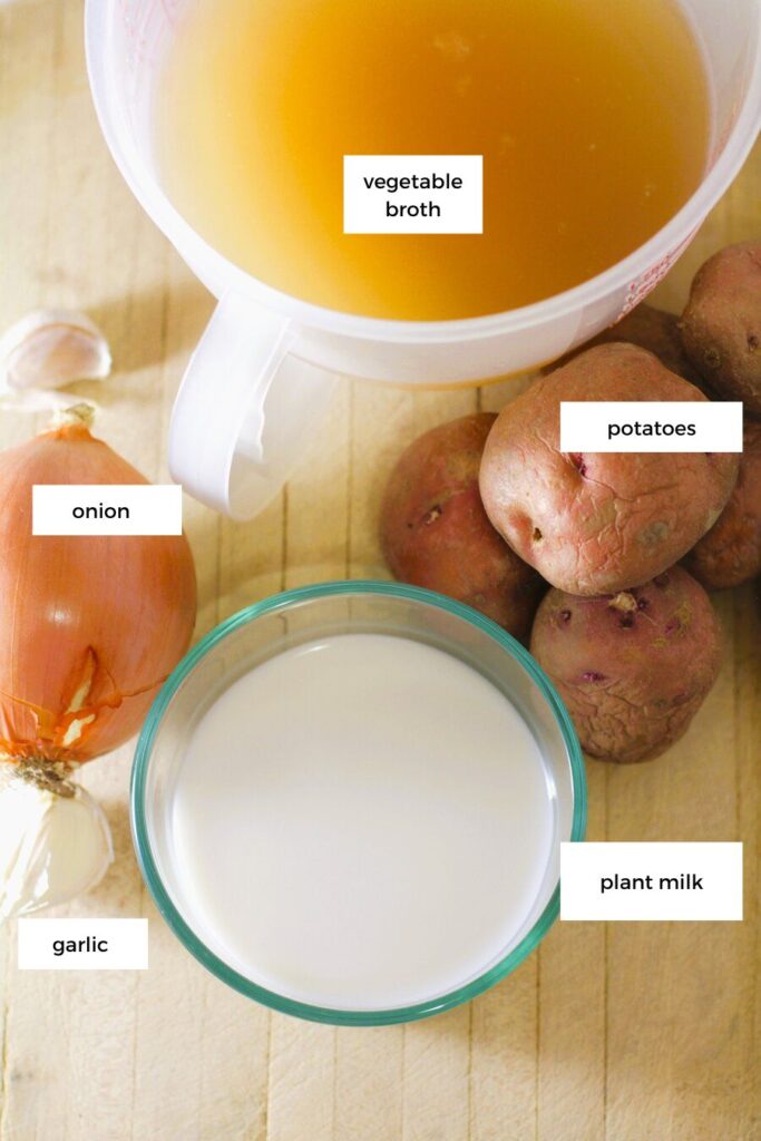 5 ingredients for crock pot potato soup