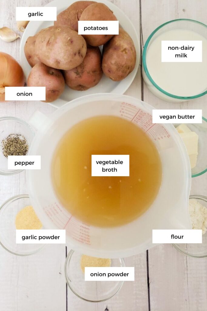 vegetarian potato soup ingredients