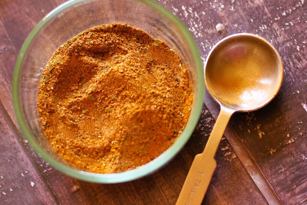 indian curry powder in a container