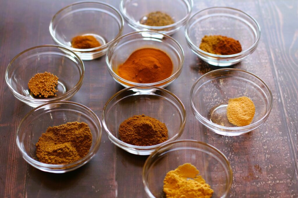 individual spice ingredients for curry powder recipe