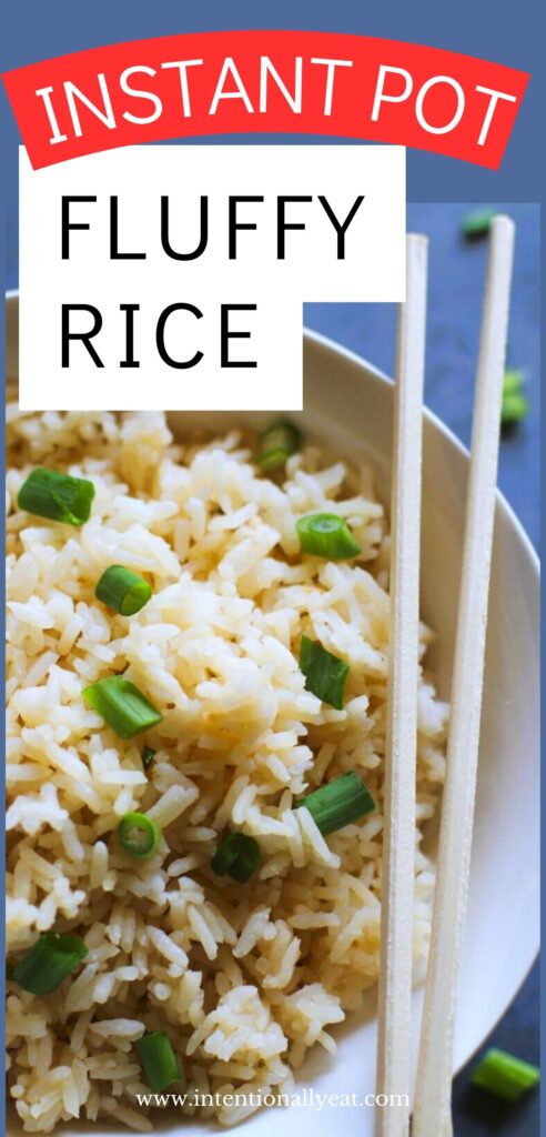 instant pot rice too sticky pin for pinterest