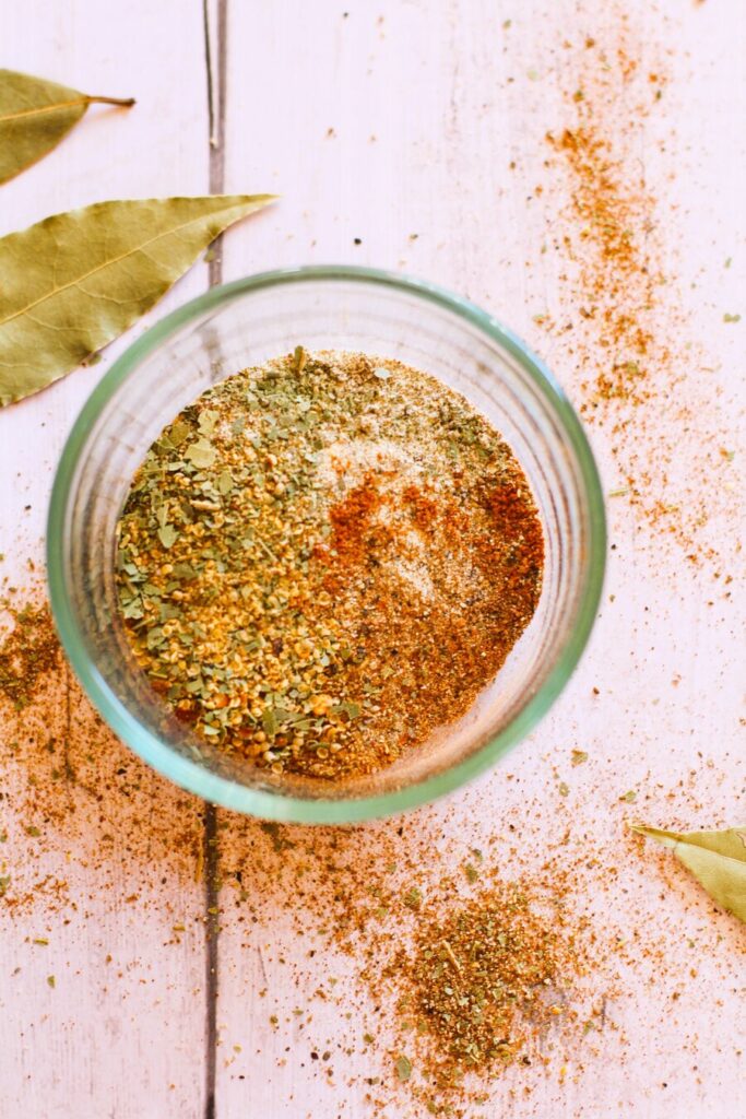 spice mix in a glass bowl