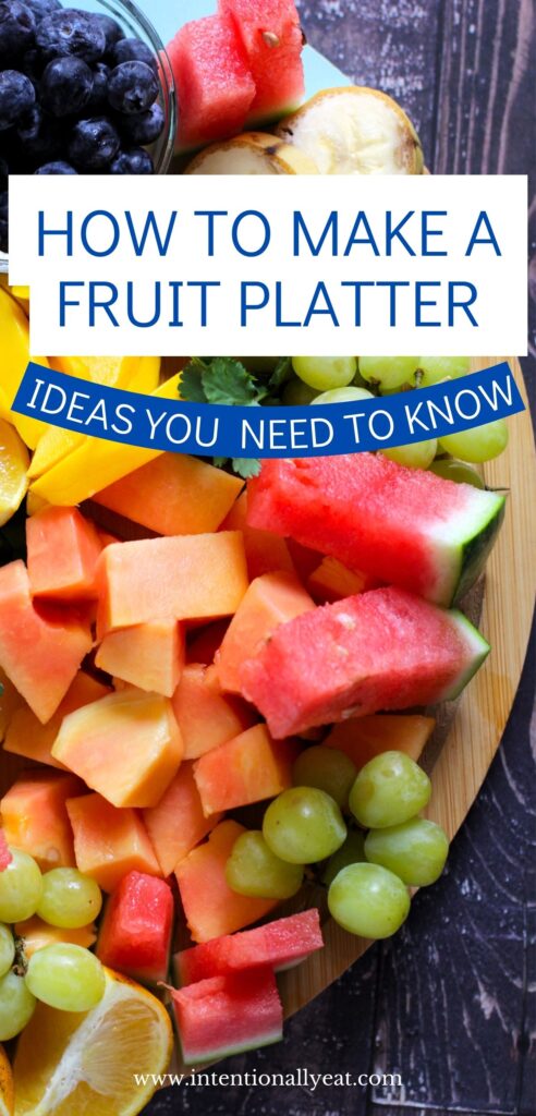 how to make fruit platter pin for pinterest