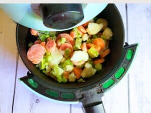 frozen vegetables in an air fryer