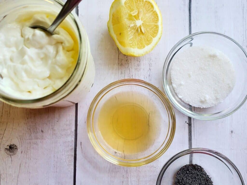 ingredients for dairy free poppyseed salad dressing