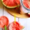 watermelon water in glasses and a blender