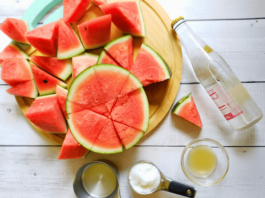 ingredients for Mexican watermelon water