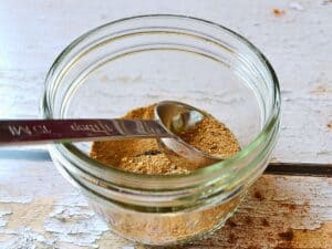 chili seasoning ingredients being mixed