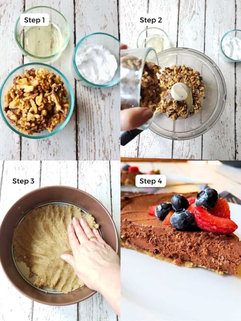 step by step instructions for making a crumble pie crust