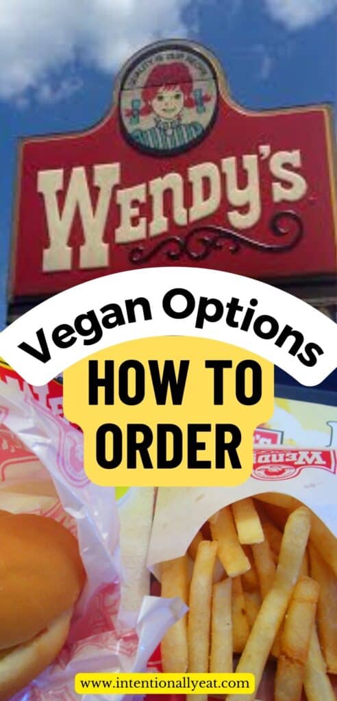 Wendy's vegan options pin for pinterest