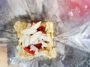 Wet ingredients in blender for dairy free cheese sauce