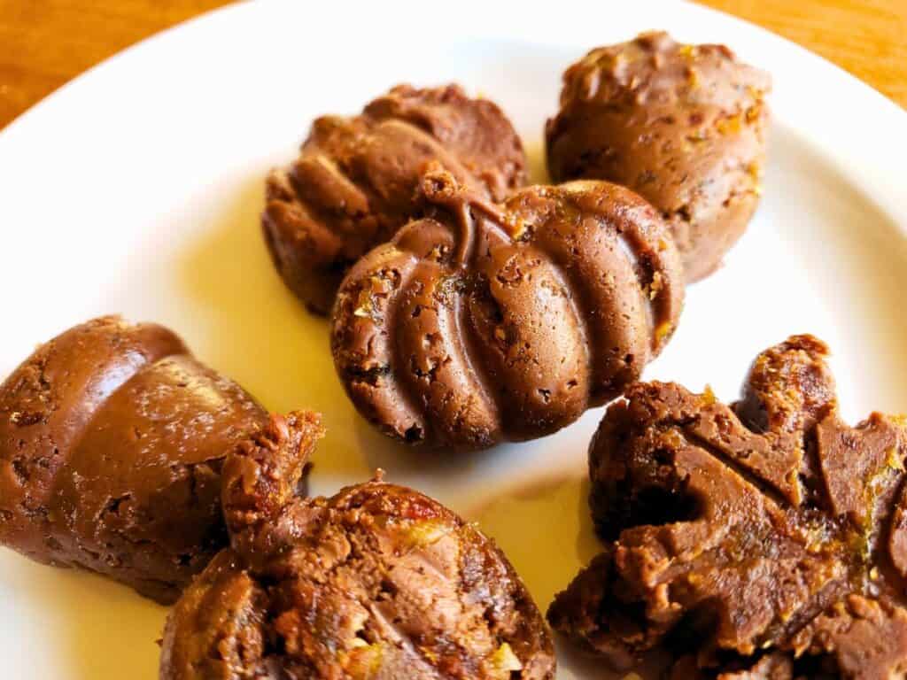 pumpkin fudge on a plate