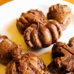 pumpkin fudge on a plate