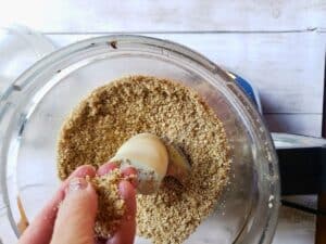 tofu cheesecake crust in a food processor