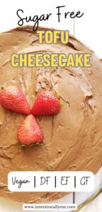 tofu cheesecake recipe pin for pinterest