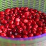 cranberries in a colander