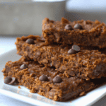 a plateful of healthy vegan brownies
