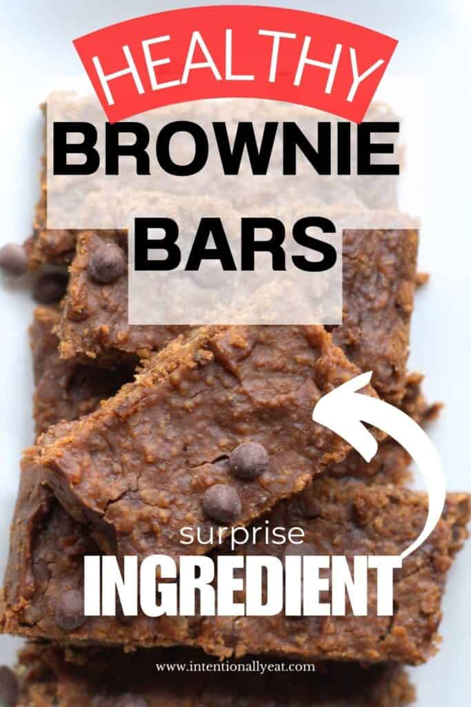 Fudgy Brownie Bars - A Canned Black Eyed Peas Recipe Pin for Pinterest