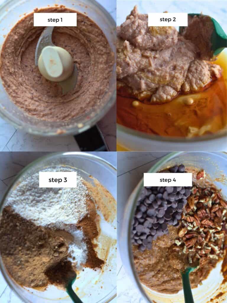 step by step directions for making fudgy brownie bars