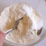 flour and spices being mixed