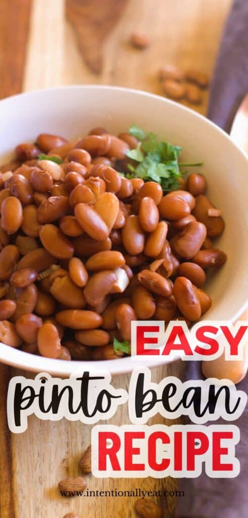 fresh pinto bean recipe pin for pinterest