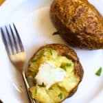 air fried potatoes on a plate