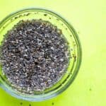 chia egg in a glass dish