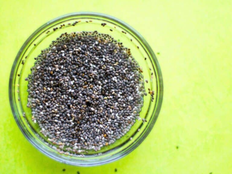 chia egg in a glass dish