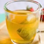 a cup of green tea
