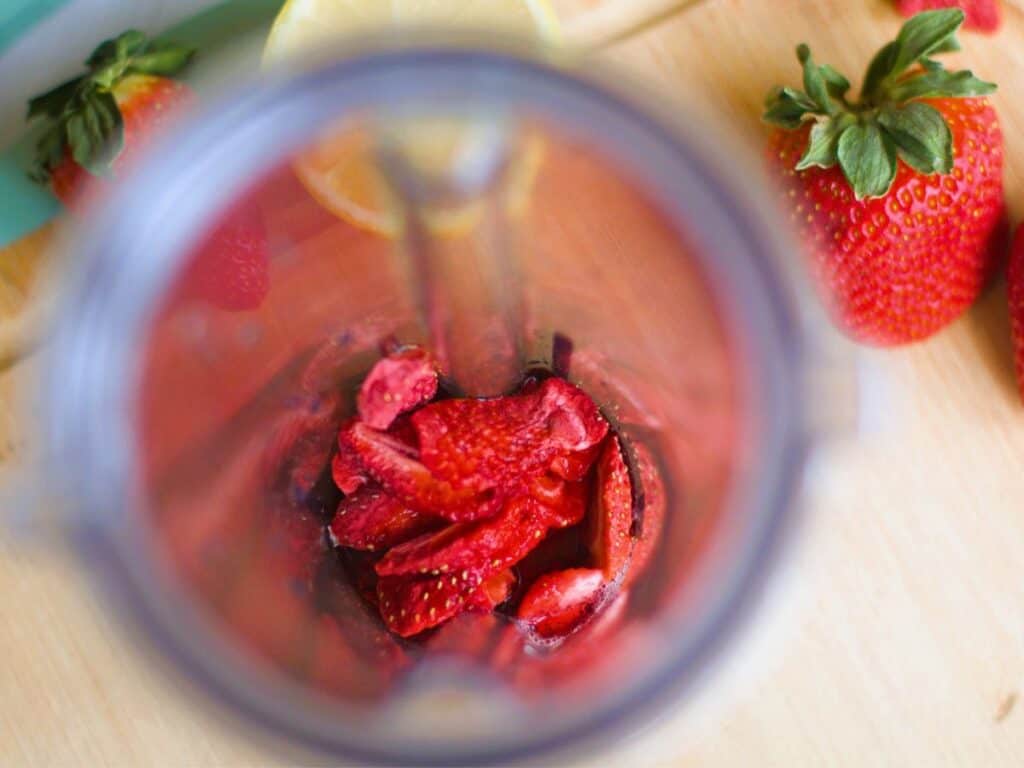 ingredients in a blender