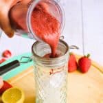 juice being strained
