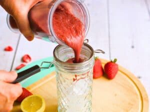 juice being strained