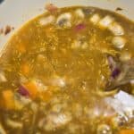 A stock pot full of Irish Stew