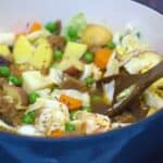 vegetables simmering in a stock pot