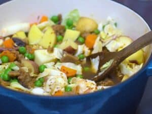 vegetables simmering in a stock pot