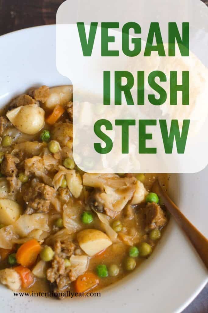Vegan Irish Dinner Stew pin for pinterest