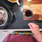 trivet being placed in instant pot