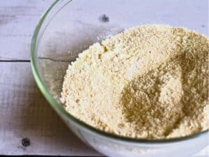 dry ingredients for keto banana bread in a bowl