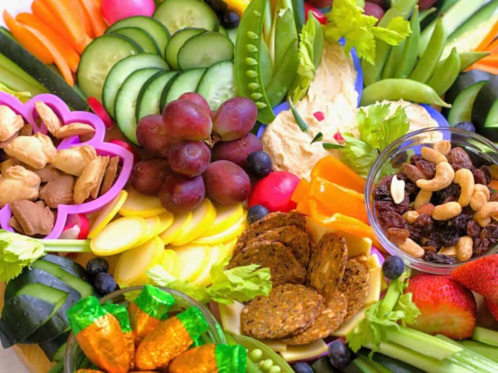 an Easter charcuterie board