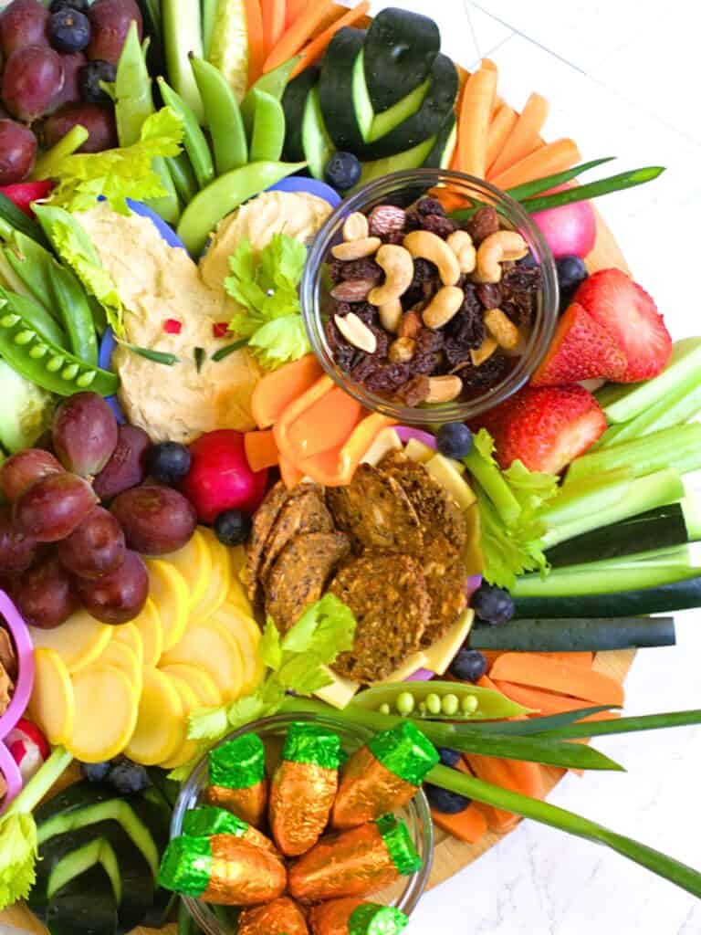 an easter snacking board