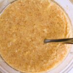 a flax egg in a glass bowl